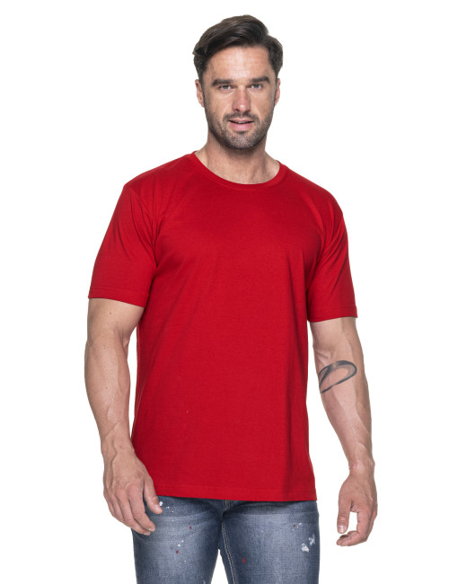 Promostars HEAVY Men`s T-SHIRT 170 RED silkscreen embroidery logo print