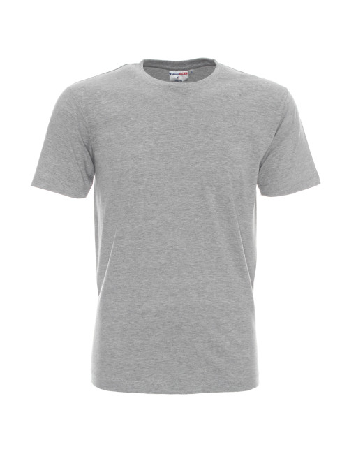 Promostars HEAVY Men`s T-SHIRT 170 LIGHT GRAY MELANGE embroidered logo print