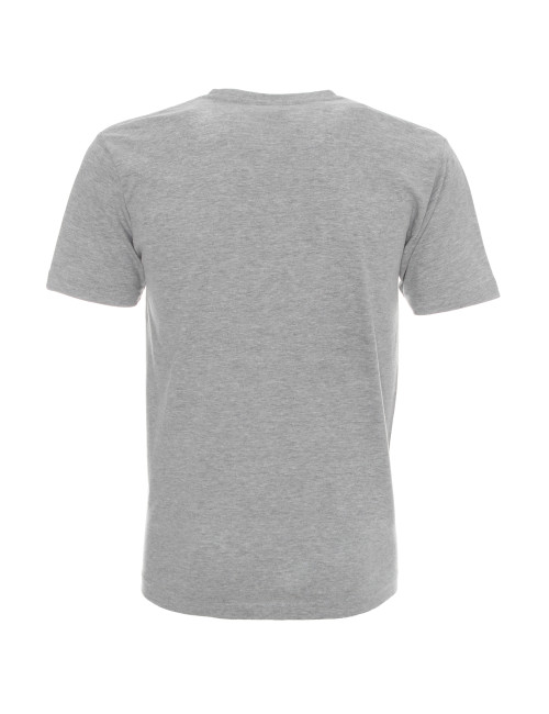 Promostars HEAVY Men`s T-SHIRT 170 LIGHT GRAY MELANGE embroidered logo print