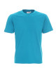 Promostars HEAVY Herren T-SHIRT 170 TÜRKIS Logodruck Siebdruck