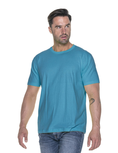 Promostars HEAVY T-SHIRT for Men 170 TURQUOISE logo screenprint