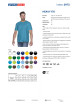 Promostars HEAVY Herren T-SHIRT 170 TÜRKIS Logodruck Siebdruck