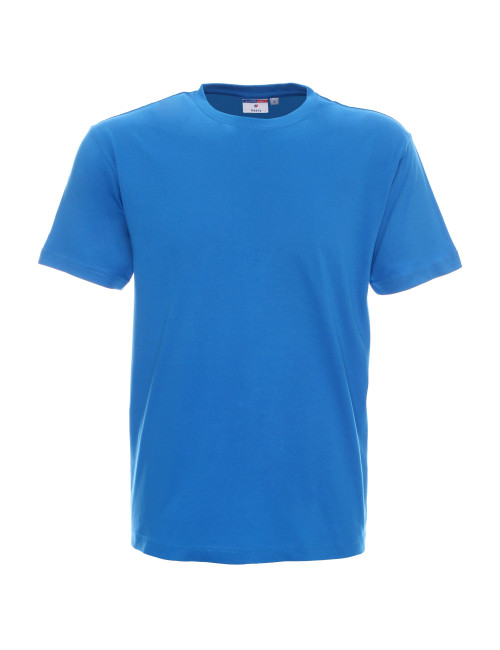 Promostars HEAVY HERREN T-SHIRT 170 BLAU DTF-Druck Siebdruck-Stickerei