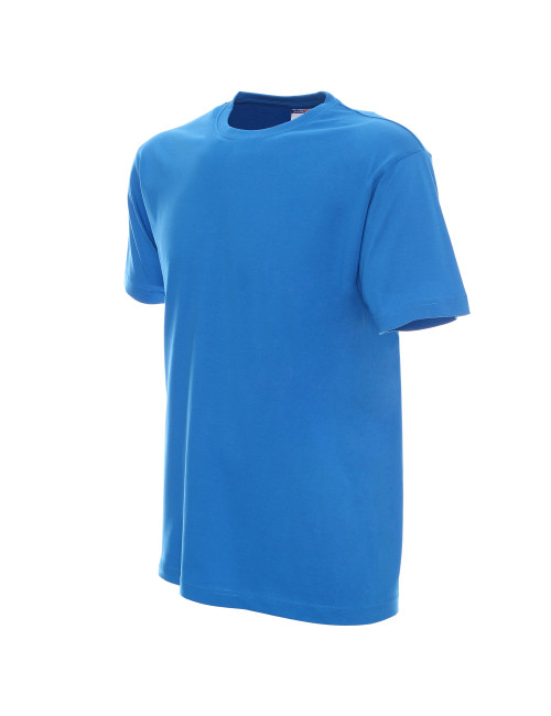 Promostars HEAVY HERREN T-SHIRT 170 BLAU DTF-Druck Siebdruck-Stickerei