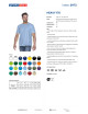Promostars HEAVY HERREN T-SHIRT 170 BLAU DTG-Druck, Stickerei, Siebdruck