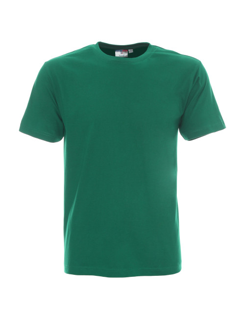 Promostars HEAVY HERREN T-SHIRT 170 GRÜN Logodruck Siebdruckstickerei