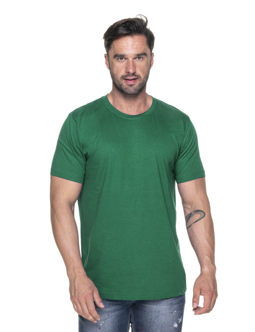 Promostars HEAVY HERREN T-SHIRT 170 GRÜN Logodruck Siebdruckstickerei