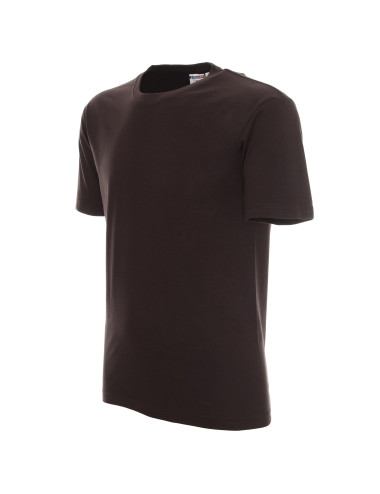 Promostars HEAVY Men`s T-SHIRT 170 DARK BROWN logo embroidery print