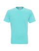 Promostars HEAVY HERREN T-SHIRT 170 HELLBLAU mit aufgesticktem Logo
