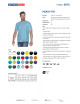 Promostars HEAVY HERREN T-SHIRT 170 HELLBLAU mit aufgesticktem Logo