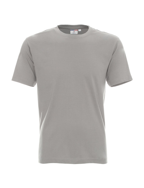 Promostars HEAVY HERREN T-SHIRT 170 HELLGRAU Siebdruck-Logo