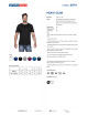 Promostars HEAVY SLIM HERREN T-SHIRT SCHWARZ Stickerei Logo Druck Siebdruck