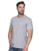 Promostars HEAVY SLIM HERREN T-SHIRT HELLGRAU MELANGE mit Druckstickerei
