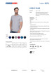 Promostars HEAVY SLIM HERREN T-SHIRT HELLGRAU MELANGE mit Druckstickerei