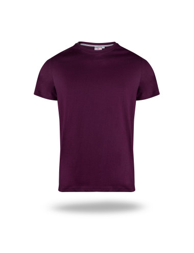 Promostars HEAVY SLIM Men`s T-SHIRT BURGUND embroidery print DTF silkscreen
