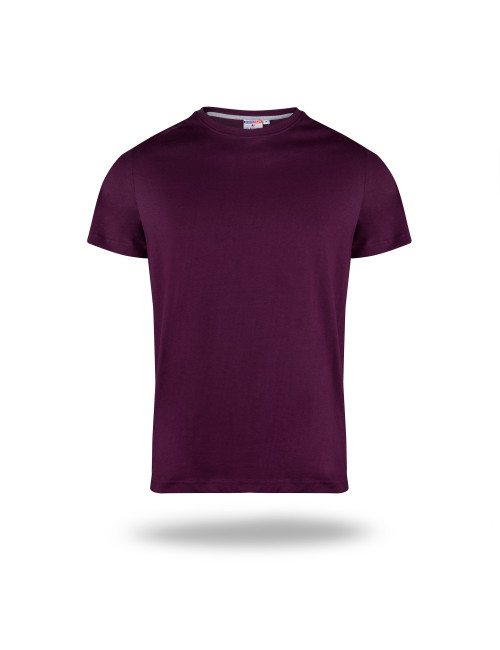 Promostars HEAVY SLIM Men`s T-SHIRT BURGUND embroidery print DTF silkscreen