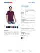 Promostars HEAVY SLIM Men`s T-SHIRT BURGUND embroidery print DTF silkscreen