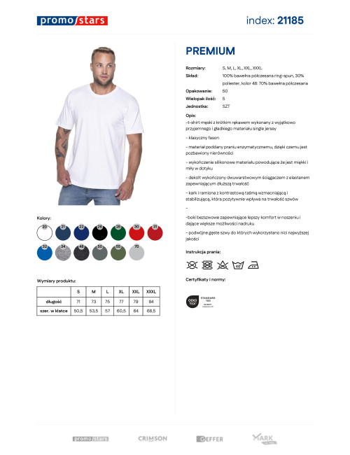 Herren-T-Shirt Promostars Premium Weiß