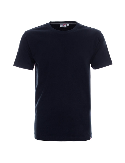 Promostars PREMIUM Herren-T-Shirt, marineblauer Aufdruck, Stickerei, Logo-Transfer