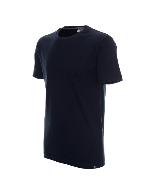 Promostars PREMIUM Herren-T-Shirt, marineblauer Aufdruck, Stickerei, Logo-Transfer