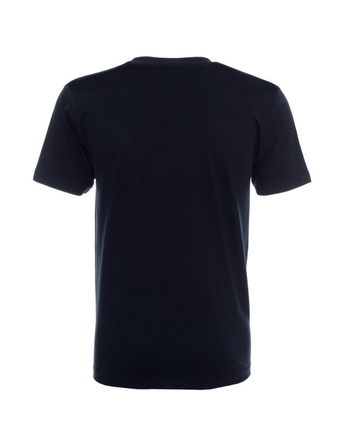 Promostars PREMIUM Herren-T-Shirt, marineblauer Aufdruck, Stickerei, Logo-Transfer