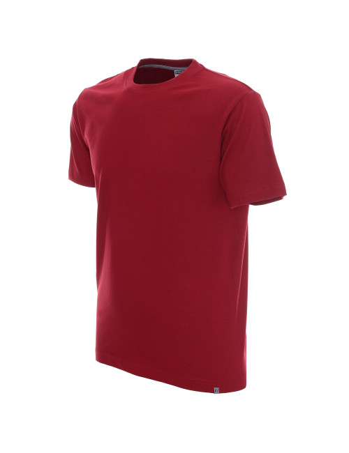 Promostars PREMIUM HERREN-T-SHIRT DUNKELROT mit aufgesticktem DTG-Logo