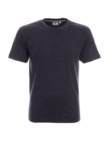 Promostars PREMIUM Men`s T-SHIRT DARK GRAY MELANGE embroidered logo print