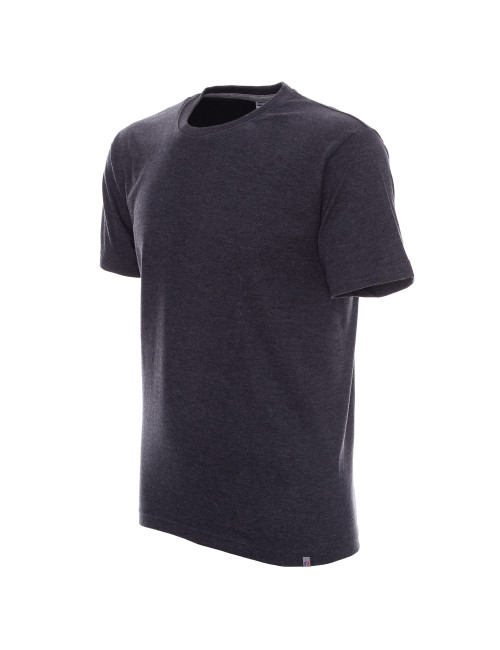 Promostars PREMIUM HERREN-T-SHIRT DUNKELGRAU MELANGE mit aufgesticktem Logo