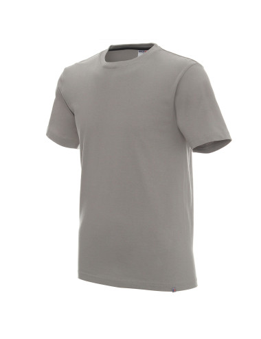 Promostars PREMIUM HERREN T-SHIRT HELLGRAU mit Siebdruck und Logo-Stickerei