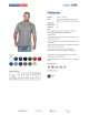 Promostars PREMIUM HERREN T-SHIRT HELLGRAU mit Siebdruck und Logo-Stickerei