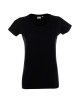 Promostars LADIES` PREMIUM Damen T-SHIRT SCHWARZ mit Logodruck für Unternehmen