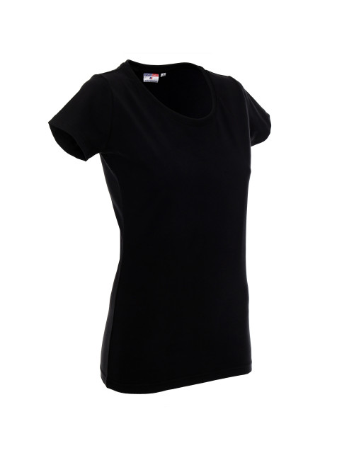 Promostars LADIES` PREMIUM T-SHIRT Women`s BLACK logo print for companies