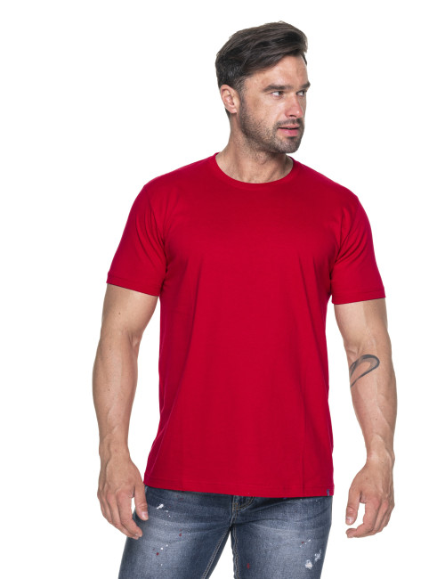 CRIMSON CUT PREMIUM PLUS HERREN-T-SHIRT ROT mit Stickerei und Siebdruck