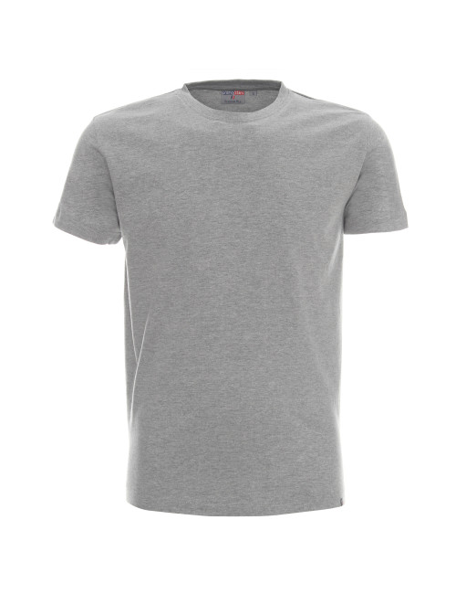 CRIMSON CUT PREMIUM PLUS Men`s T-SHIRT LIGHT GRAY MELANGE logo print