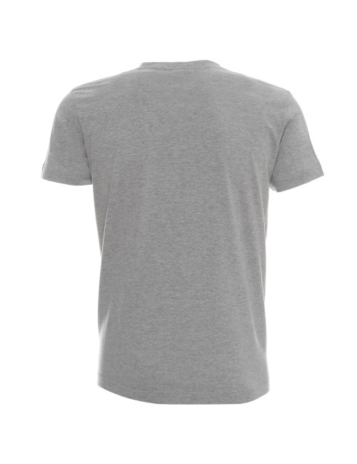 CRIMSON CUT PREMIUM PLUS Men`s T-SHIRT LIGHT GRAY MELANGE logo print