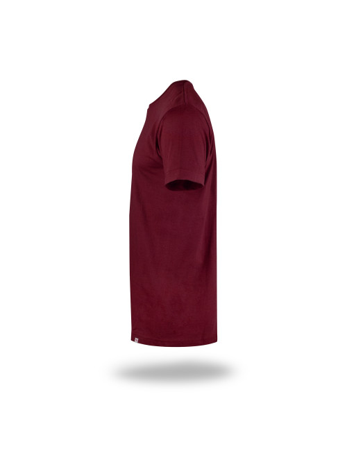 CRIMSON CUT PREMIUM PLUS KOSZULKA Męska CZERWONE WINO sitodruk logo