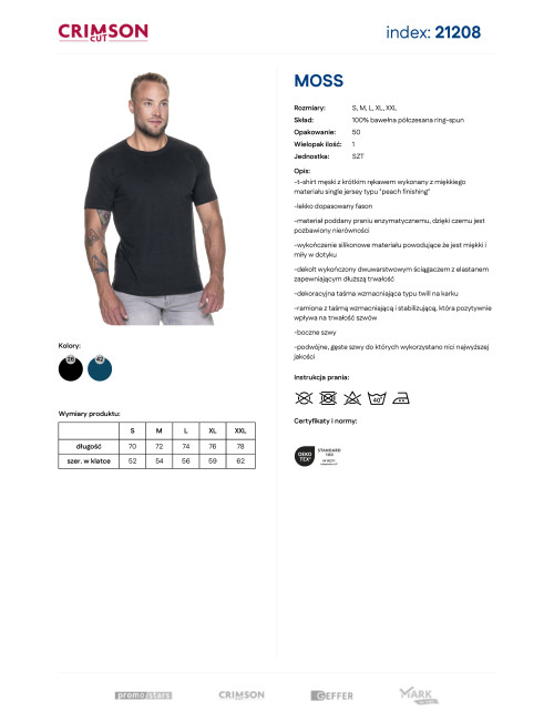 Herren T-Shirt Promostars Moss schwarz