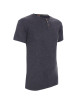 Promostars BUTTON HERRENBLUSE DUNKELGRAU MELANGE Stickerei Siebdruck