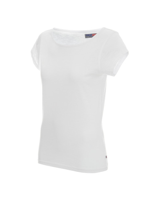 Damen-T-Shirt Promostars Fantasy Weiß Crimson Cut