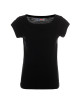 CRIMSON CUT FANTASY Damen T-SHIRT SCHWARZ Siebdruck-Firmenlogo-Stickerei