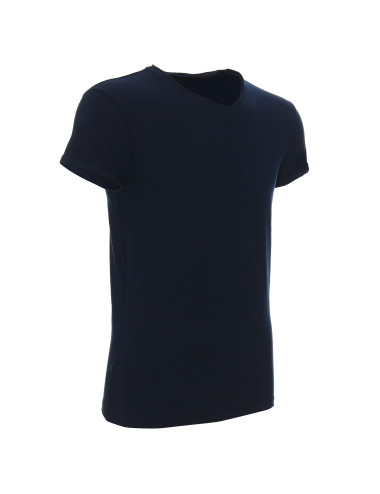 CRIMSON CUT LIFE Herren-T-Shirt, Marineblau, Logo-Aufdruck für Firmen, Stickerei