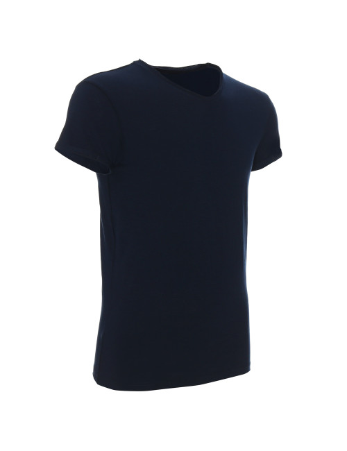 CRIMSON CUT LIFE Men`s T-SHIRT NAVY PRINT logo for companies embroidery