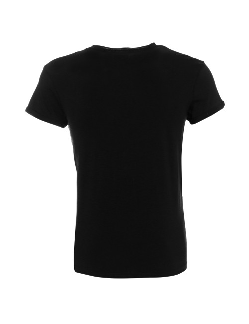 CRIMSON CUT LIFE T-SHIRT Men`s BLACK embroidery print DTF silkscreen logo