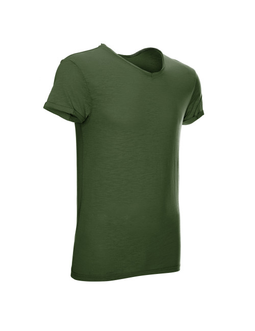 CRIMSON CUT LIFE Men`s T-SHIRT KHAKI silkscreen print logo transfer