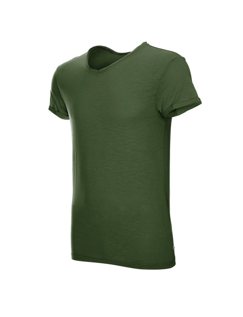 CRIMSON CUT LIFE Men`s T-SHIRT KHAKI silkscreen print logo transfer
