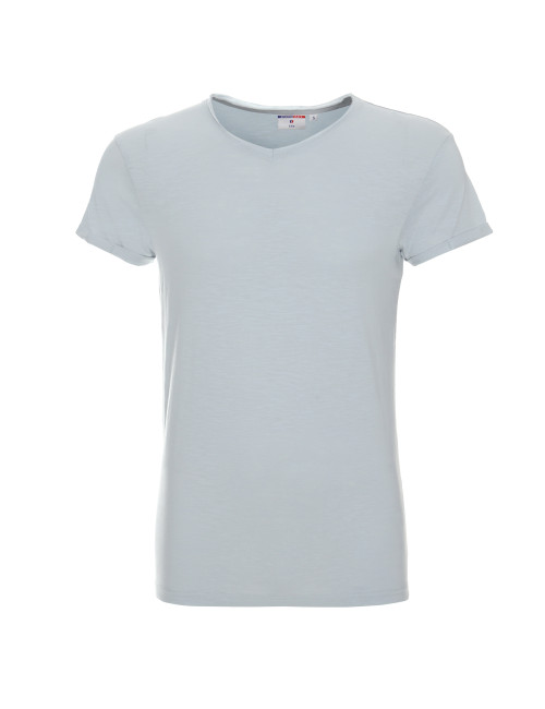 CRIMSON CUT LIFE HERREN-T-SHIRT GRAU BLAU mit Siebdruck-Stickerei