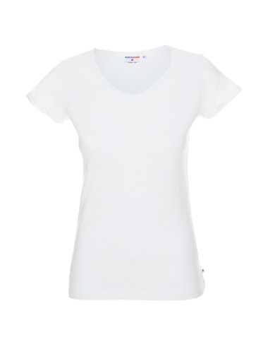Damen-T-Shirt Promostars Ladies' Life Weiß Crimson Cut