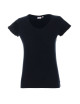 CRIMSON CUT LADIES` LIFE Damen-T-Shirt, marineblauer Aufdruck, Logo-Stickerei