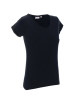 CRIMSON CUT LADIES` LIFE Damen-T-Shirt, marineblauer Aufdruck, Logo-Stickerei