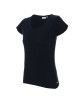 CRIMSON CUT LADIES` LIFE Damen-T-Shirt, marineblauer Aufdruck, Logo-Stickerei